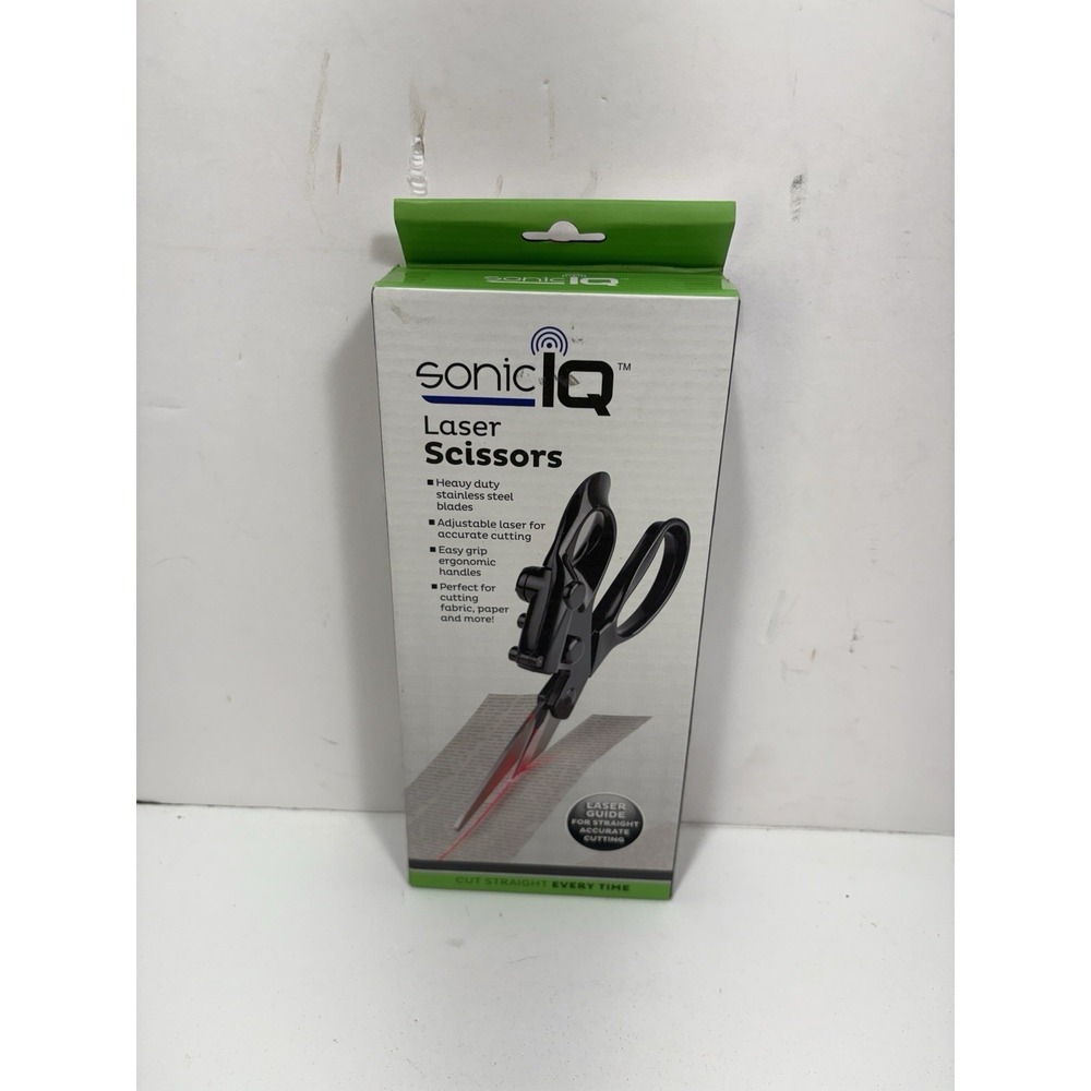 SonicIQ Laser Scissors Cuts Straight Fast Laser Guided Scissors Sonic IQ New
